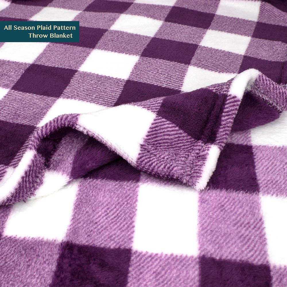 Pavilia – Engroshandel Tæppe – Rutemønstret fleeceplaid i microfiber31