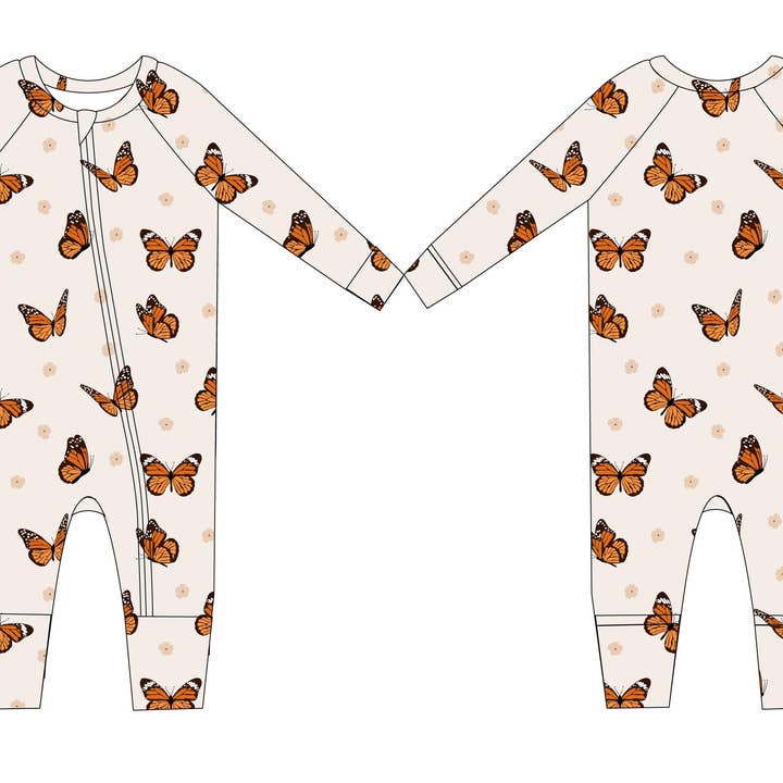 Butterfly Zippy for wholesale by Jensens Jammies
