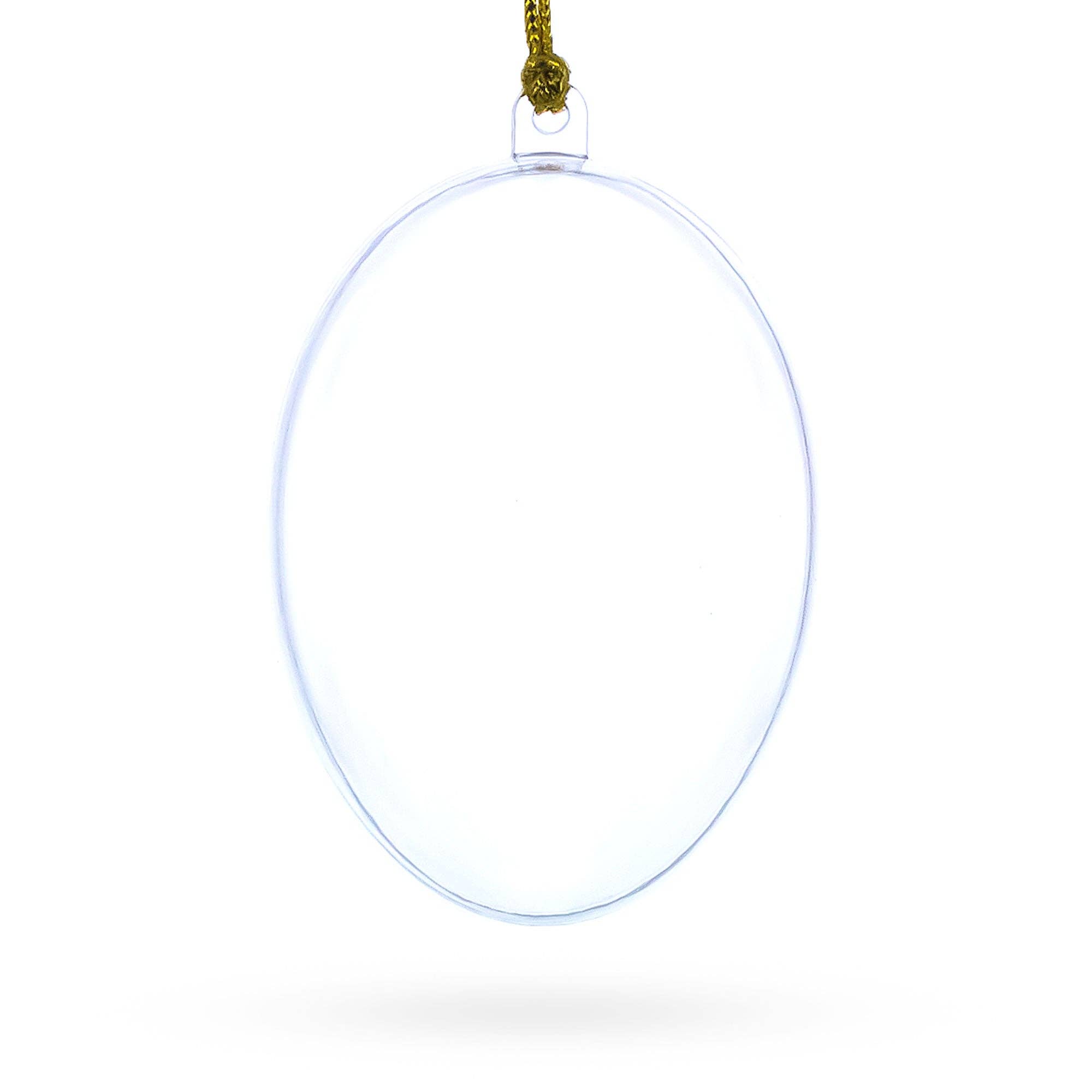 BestPysanky - Vendita all'ingrosso Statuette decorative - Set di 3 ornamenti a forma di uova in plastica trasparente da 3,4 pollici (86 mm)1