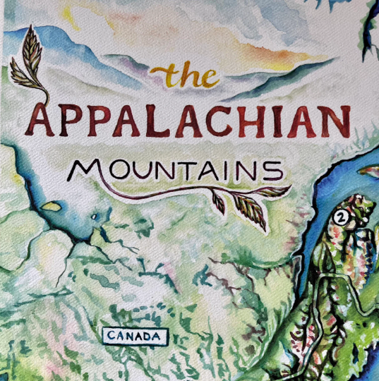 Rosalie Haizlett Illustration - Wholesale Art Print - Appalachian Mountains Map - Watercolor Art Print4