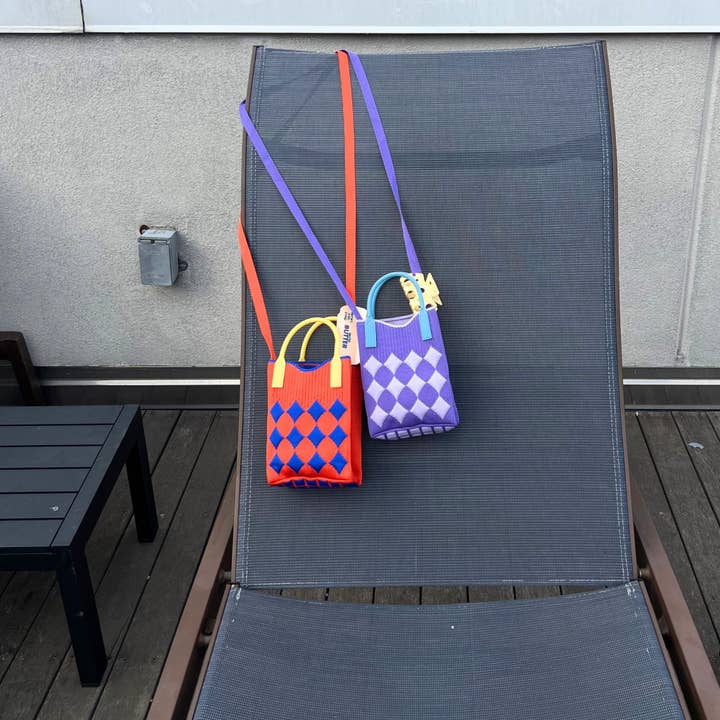 Rainbow Unicorn Birthday Surprise - Wholesale Tote Bag - Women's - Harlequin Jacquard Knit Mini Tote – Art Deco-Inspired Statement Bag2