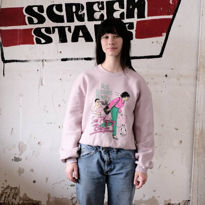 NORMAN ROSCOE - Wholesale Graphic Sweatshirt - Women's - Not Tonight Honey I'm Playing Bingo Crop Sweatshirt1