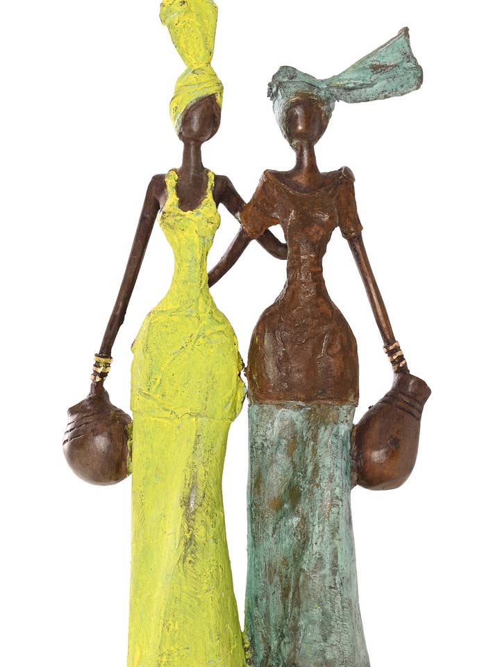 By Your Side Burkina Bronze Sculpture for wholesale by Swahili | AFRICAN MODERN