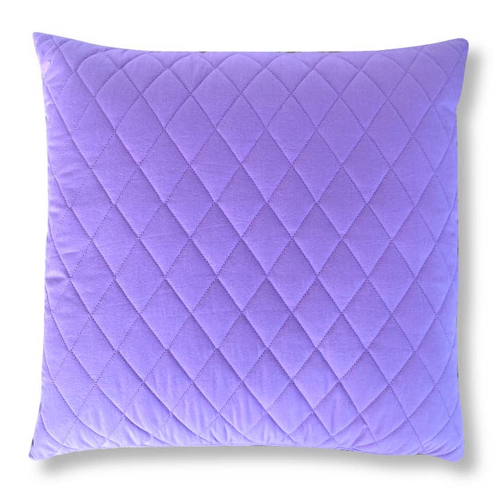 Quiltet pude solid lilla Aliah 50x50 cm for engroshandel hos Mitomito