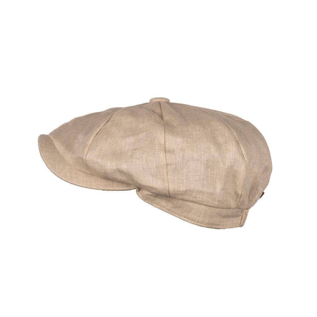 Heritage Traditions - Wholesale Newsboy/Schoolboy Hat - Unisex - Carlyle Herringbone Linen Newsboy Cap8