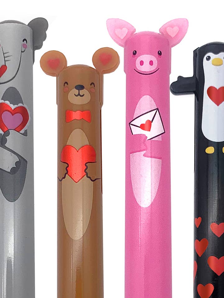 Stylo à clic Valentine à deux couleurs - Présentoir de 20 pièces pour la vente par SNIFTY