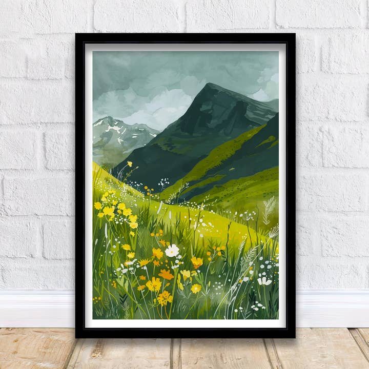 Aonach Mor Scottish Highlands Travel Poster for wholesale by InkNPrintz