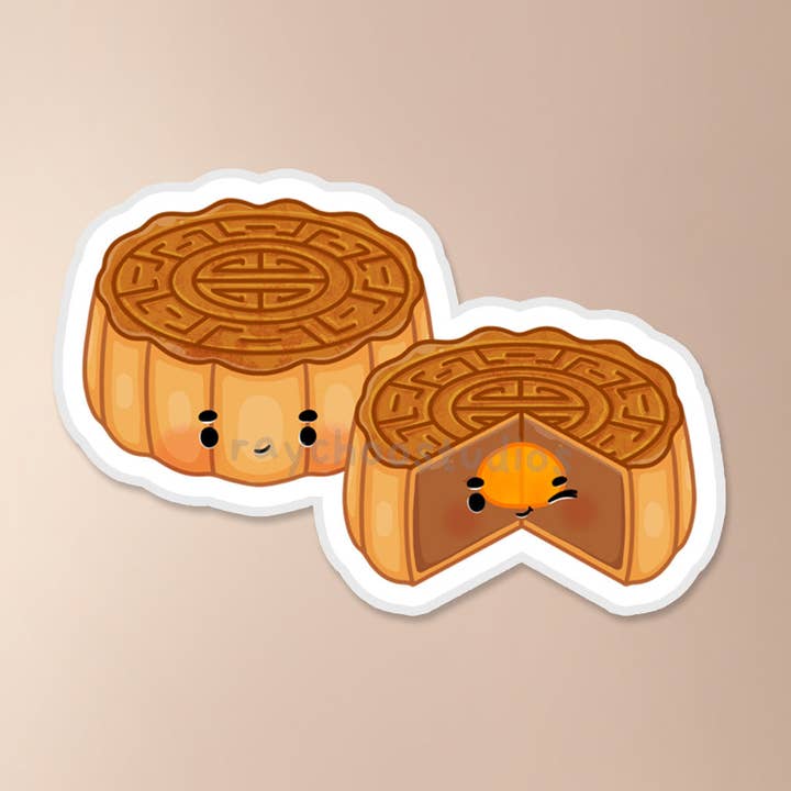 Vinyl-Aufkleber Mooncake (Paar) für den Großhandel von Raychoo Studios Inc.