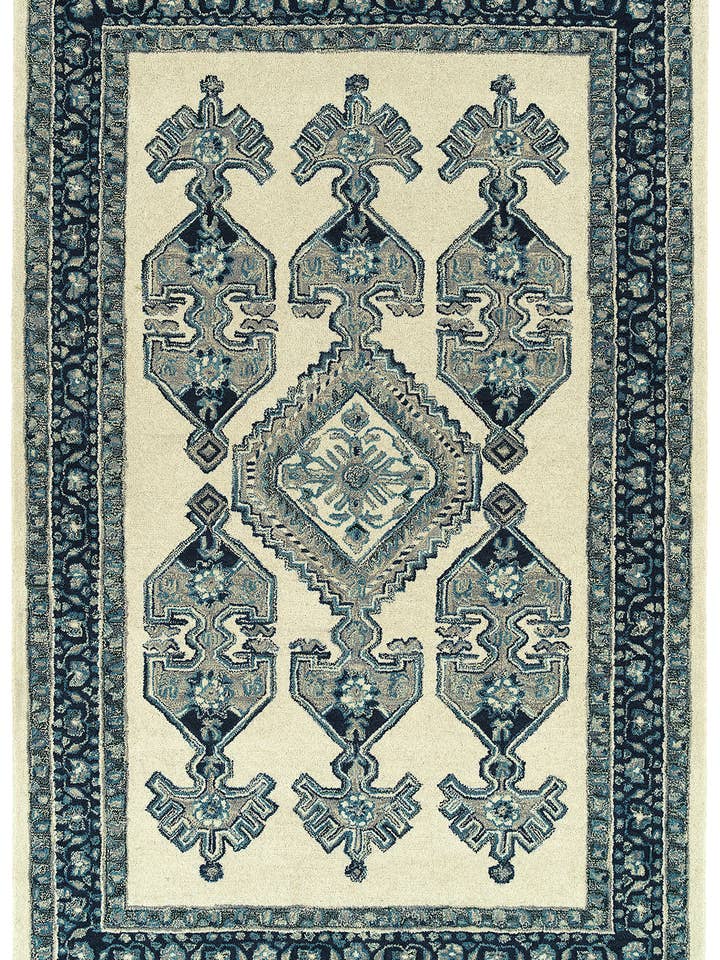 Charlotte Collection Ivory 5'x7'3" Rectangle Area Rug for wholesale by contempo fashion