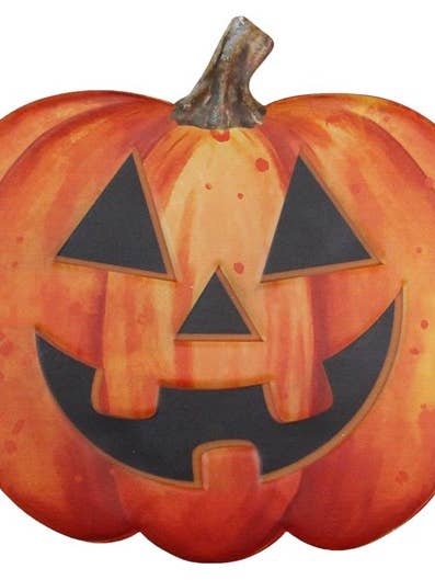 Metal Embossd Jack-O-Lantern for wholesale by Amber Marie & Company