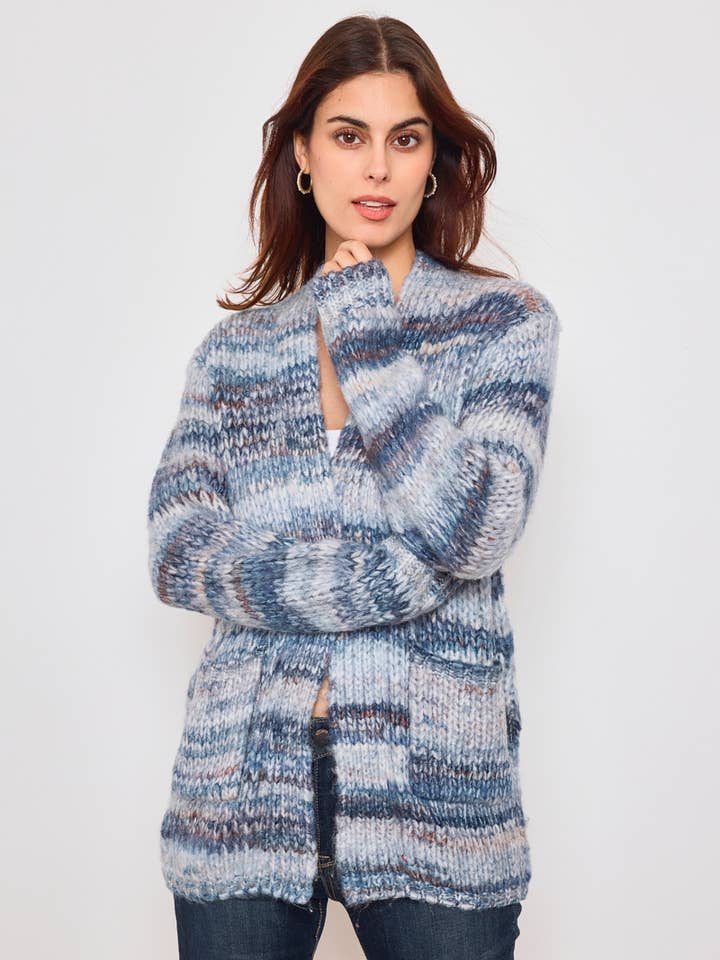 KY CREATION PARIS – Großhandel Strickjacke – Damen – Strickjacke mit Farbverlauf