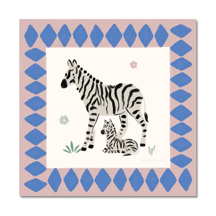 Zebra Konsttryck | Safarityck | Barnkammare Konsttryck för wholesale av Minibeau