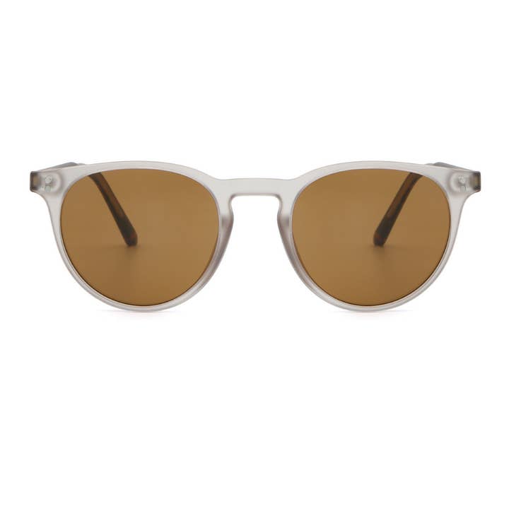 ACCITY - Wholesale Sunglasses - Unisex - FASHIONABLE FAUX ACETATE ROUND FRAME SUNGLASSES_CWASG05064