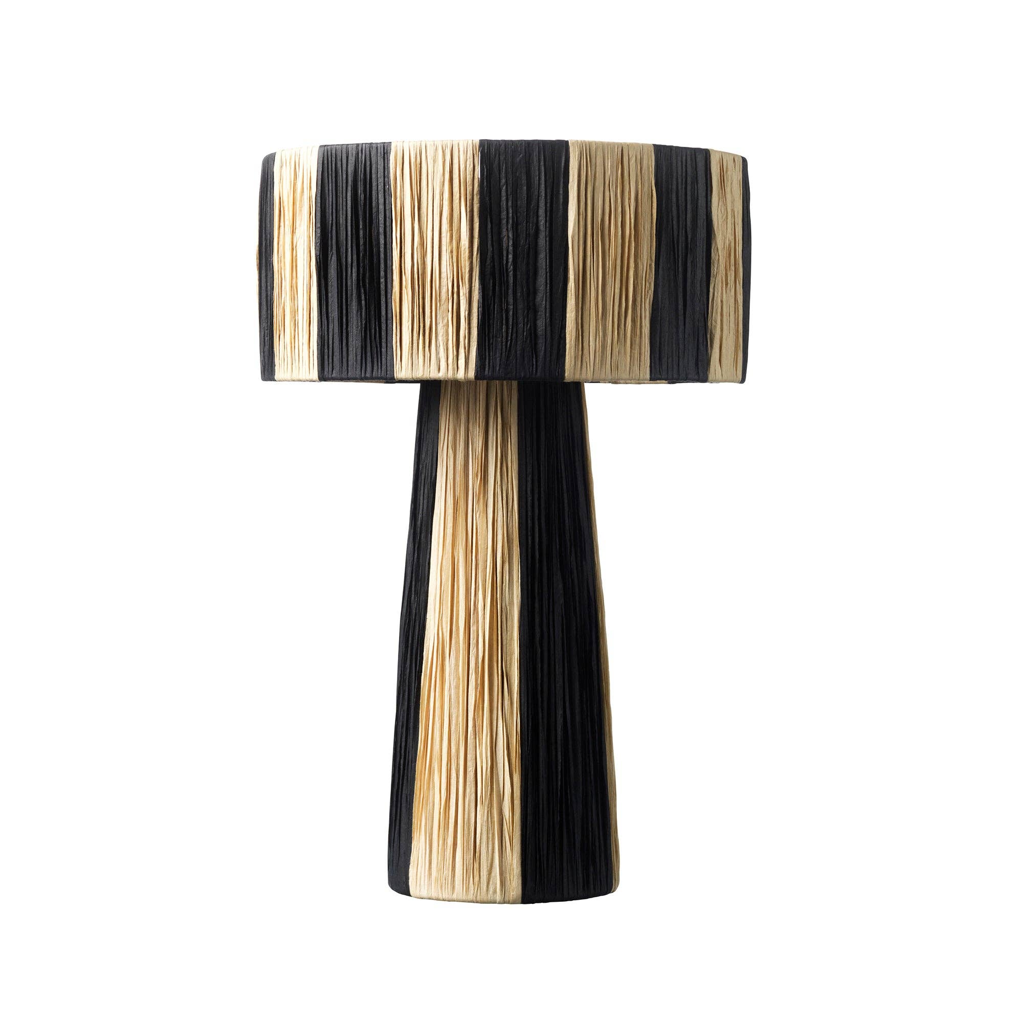 Jore Copenhagen - Wholesale Accent/Desk Lamp - Black Raffia Mushroom Accent/Desk Lamp