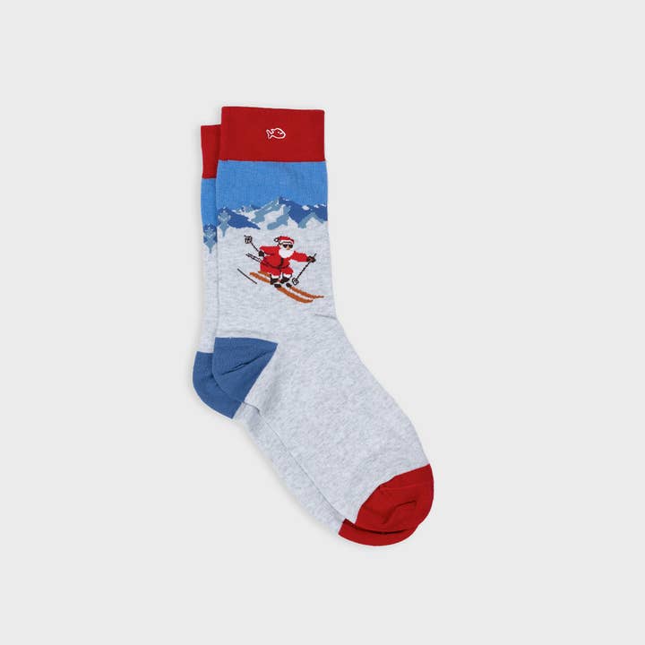 Combed cotton socks with Crazy snow patterns for wholesale by BILLYBELT