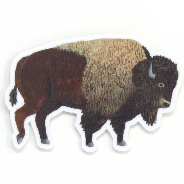Bison Sticker for wholesale by Party Mouse Studio