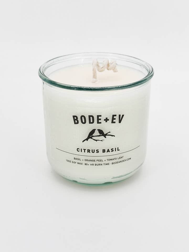 Citrus Basil | Citrus & Soft Mint Soy Candle + Room Spray for wholesale by Bode+Ev