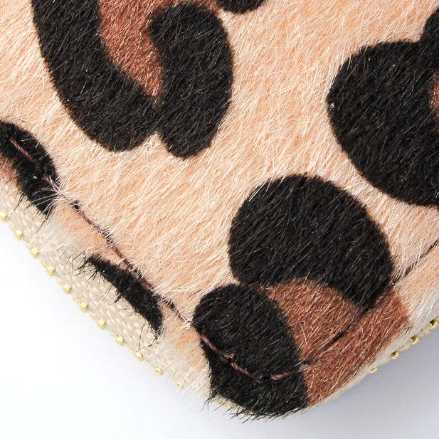 Inca UK - Wholesale Wallet - Kids - Leopard Print Fabric Zip Purse 11x9cm2