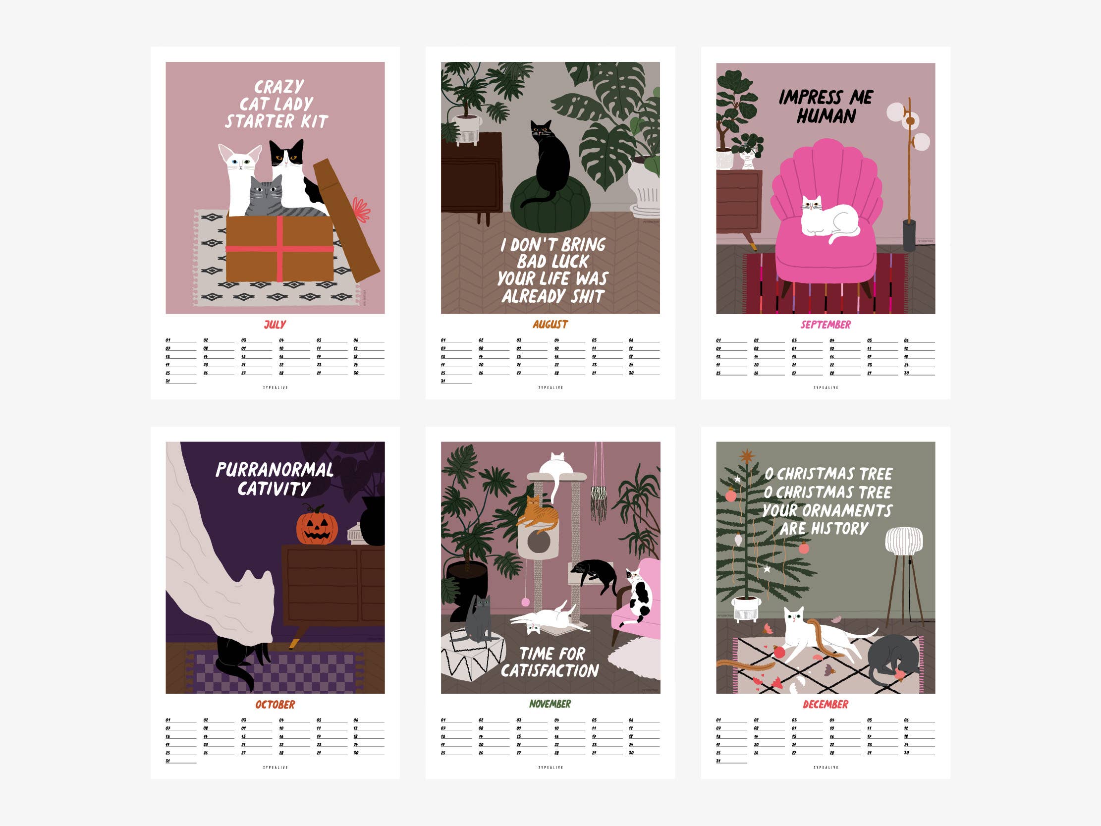 typealive - Wholesale Calendar - Wall calendar/Petisfaction “Cats”4