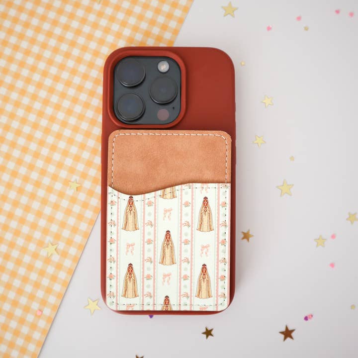 Porta-cartões para telemóvel Nossa Senhora de Fátima por atacado de Peony&June Illustration