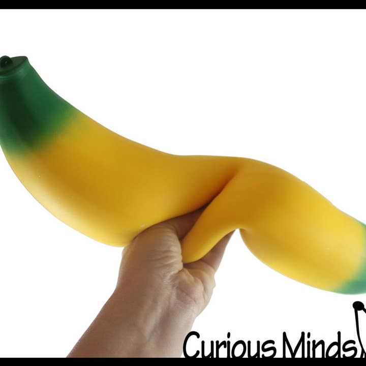 Curious Minds Toys - Vendita all'ingrosso Giocattolo squishy - Bambini e neonati - Jumbo Doh Banana Frutto Morbido Ripieno di Soffice Fluff da Stringere Squishy1