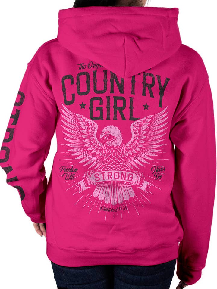 Sudadera con capucha Country Girl® CG Strong Eagle para mujer para venta al por mayor de Country Girl Store