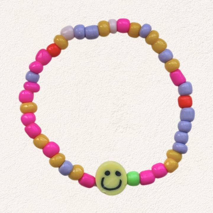 Modestideas - Wholesale Beaded Bracelet - Kids - klei armbandje smiley |vrolijke handgemaakte kindersieraden0