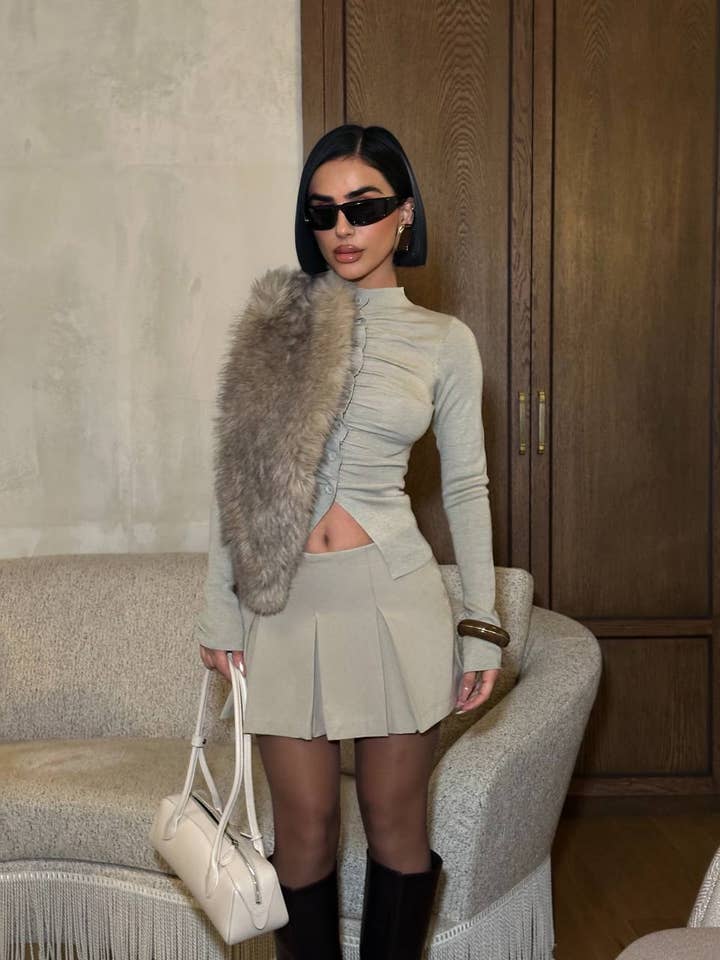 Conjunto de Minifalda Midnight Muse Halter con Espalda Abierta 1274 para venta al por mayor de Standpoint Top