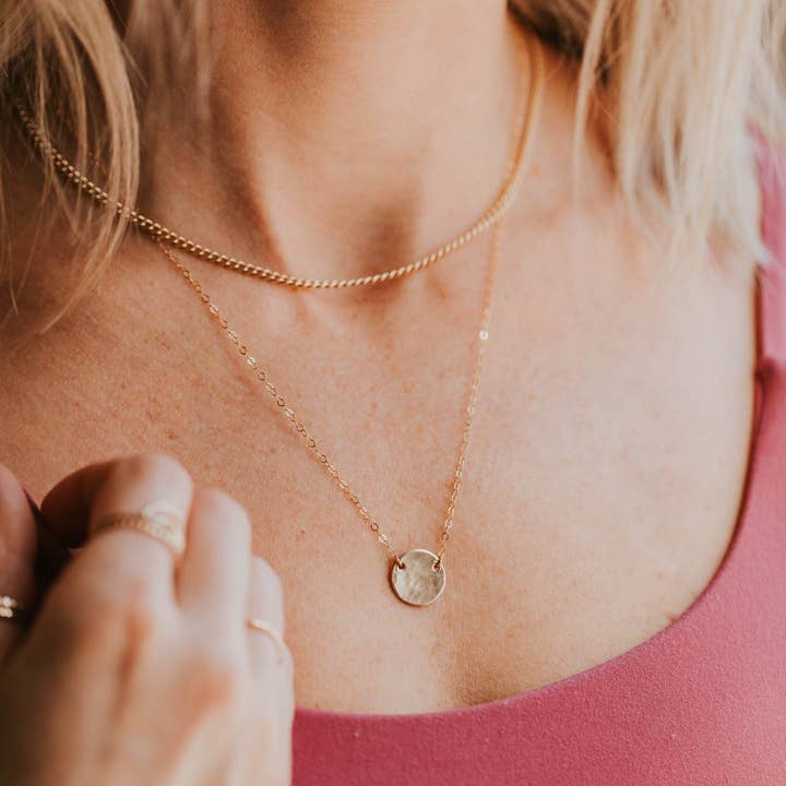 Hello Adorn - Wholesale Pendant/Charm Necklace - Supermoon Necklace | 14kt Gold Fill + Sterling Silver5