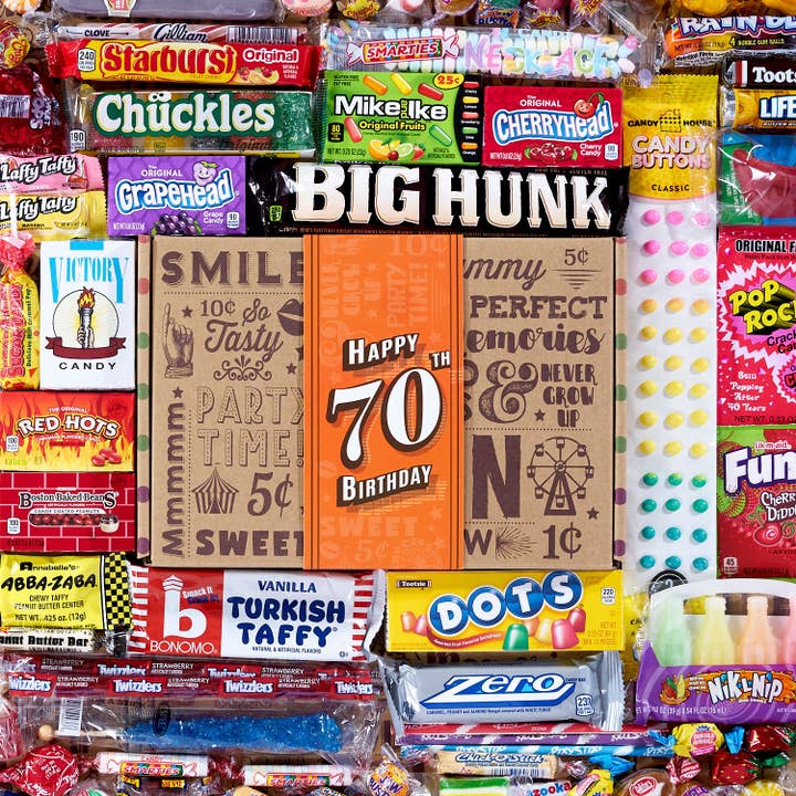 Vintage Candy, LLC - Wholesale Gummy - 70th Birthday Retro Candy Gift