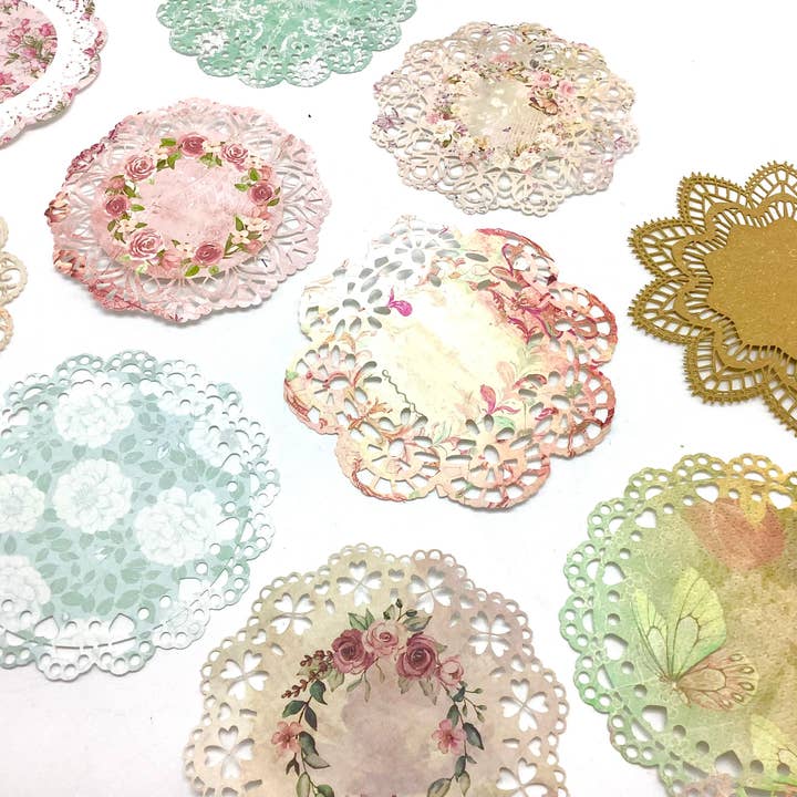 All Little Cute Things - Wholesale Disposable Coasters - Tea Party Coasters Dollies Vintage French Paper Lace