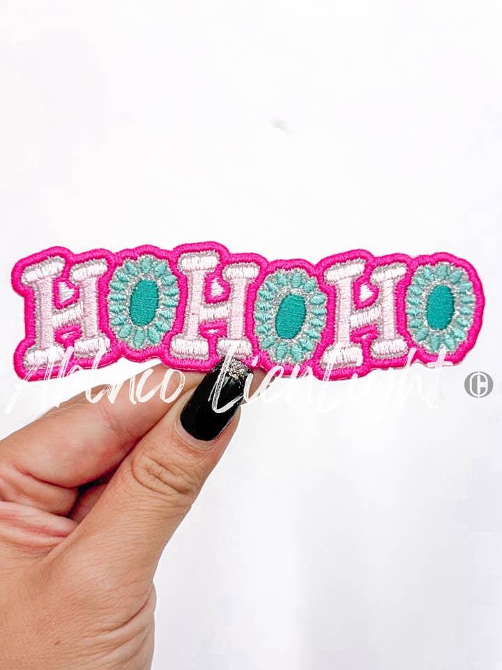 Ho Ho Ho©️Christmas Glitter Embroidery Patch for wholesale by ABLNco