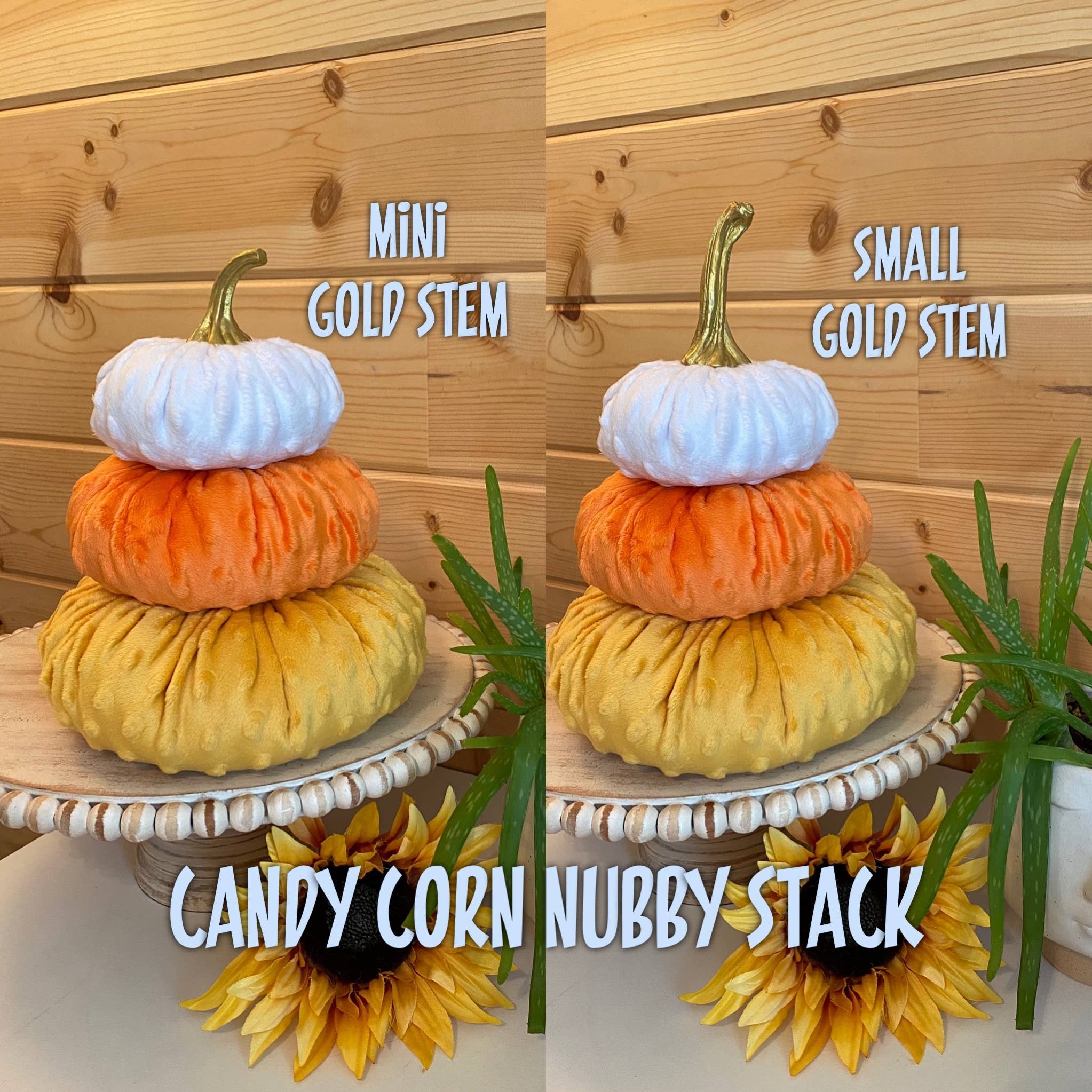 Leanne Bruce Co. - Wholesale Decorative Tabletop Object - Fabric Pumpkin Tiered Stacks Colorful Statement Centerpiece1