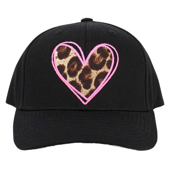 Leopard Heart Front Basebollkeps för wholesale av Shopping2help