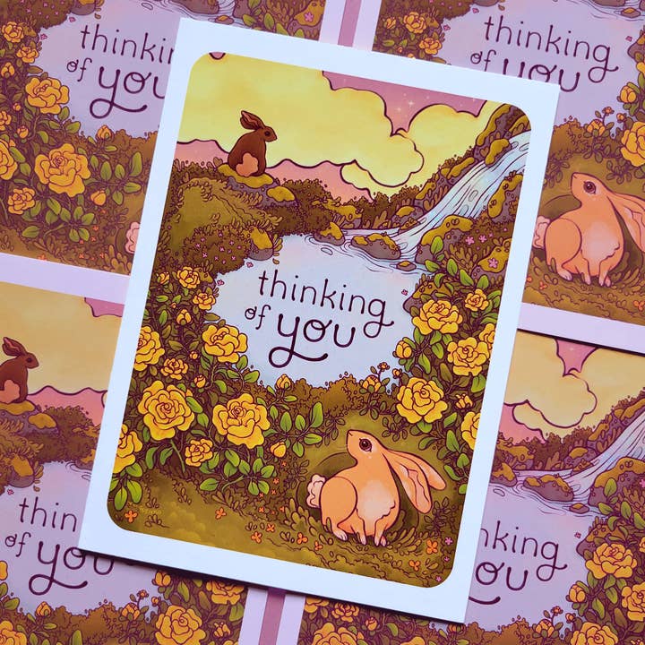 Kuguenko Illustration - Wholesale Thinking of You Card - Thinking of You - Greeting Card, 5x7 in.3