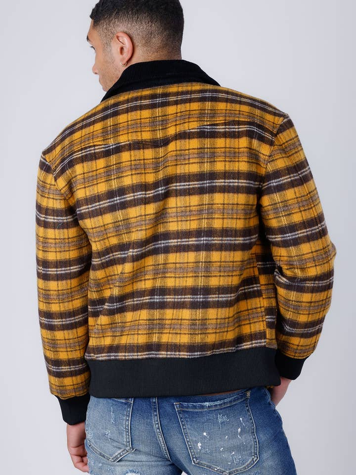 BARABAS - Venta al por mayor Chaqueta - Hombre - Chaqueta bomber de invierno de lana a cuadros para hombre 4BH916