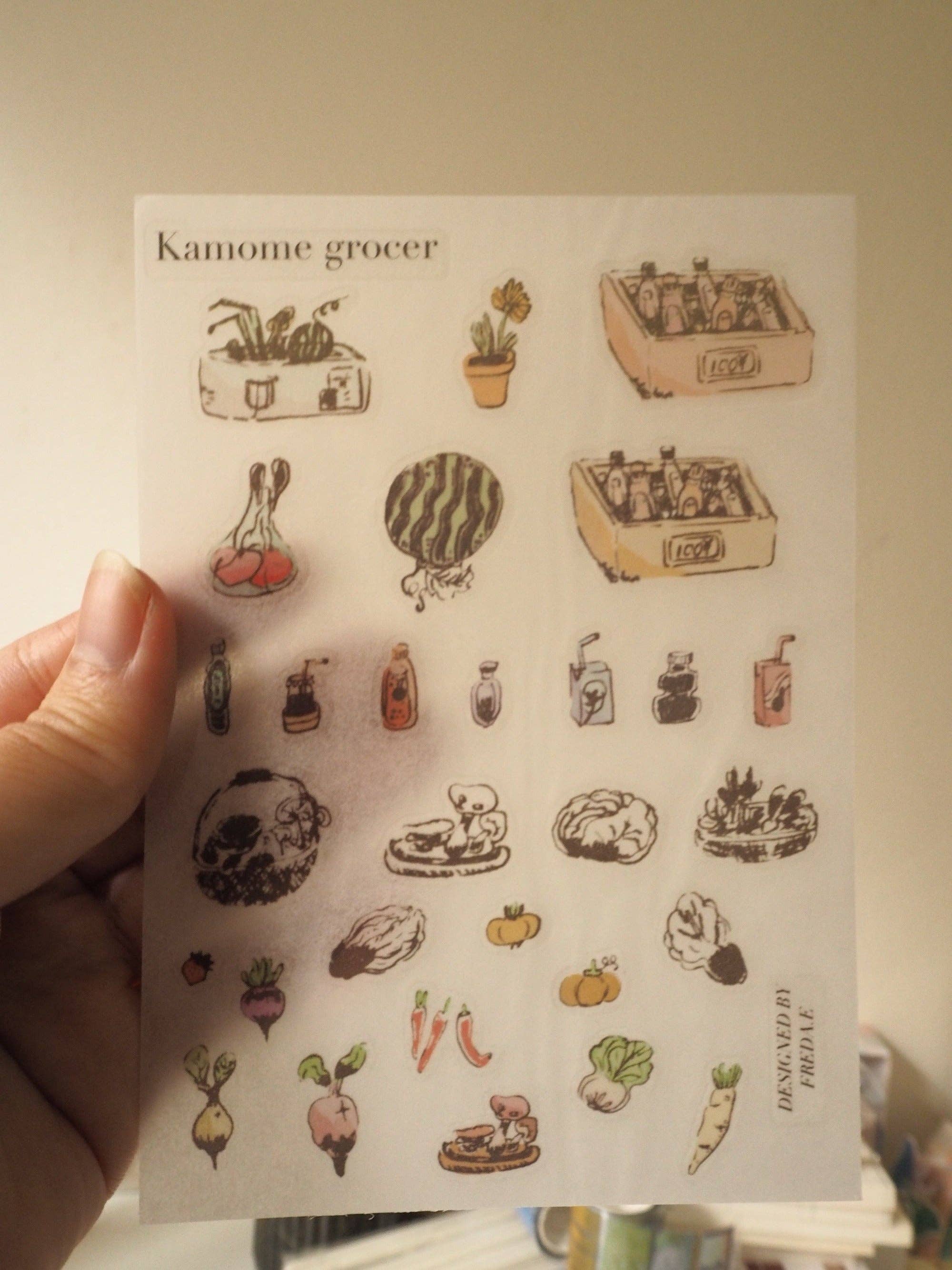Little Forest Shop - Wholesale Sticker - Kamome Grocer - Rub on/ Transfer Stickers 026 (LFSO)2