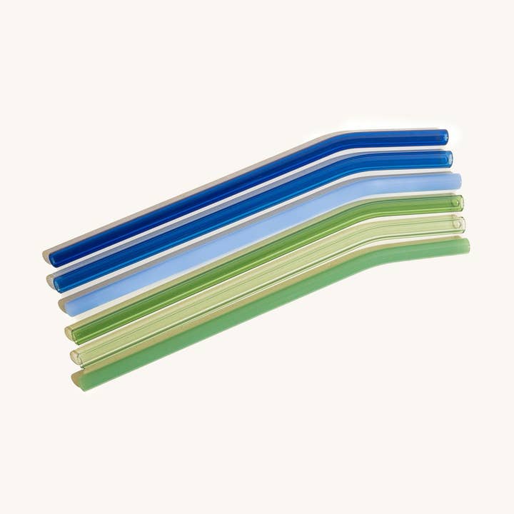 Studio Tutti - Wholesale Drinking Straw - Glass Straw Set of 6 - Mezzogiorno0