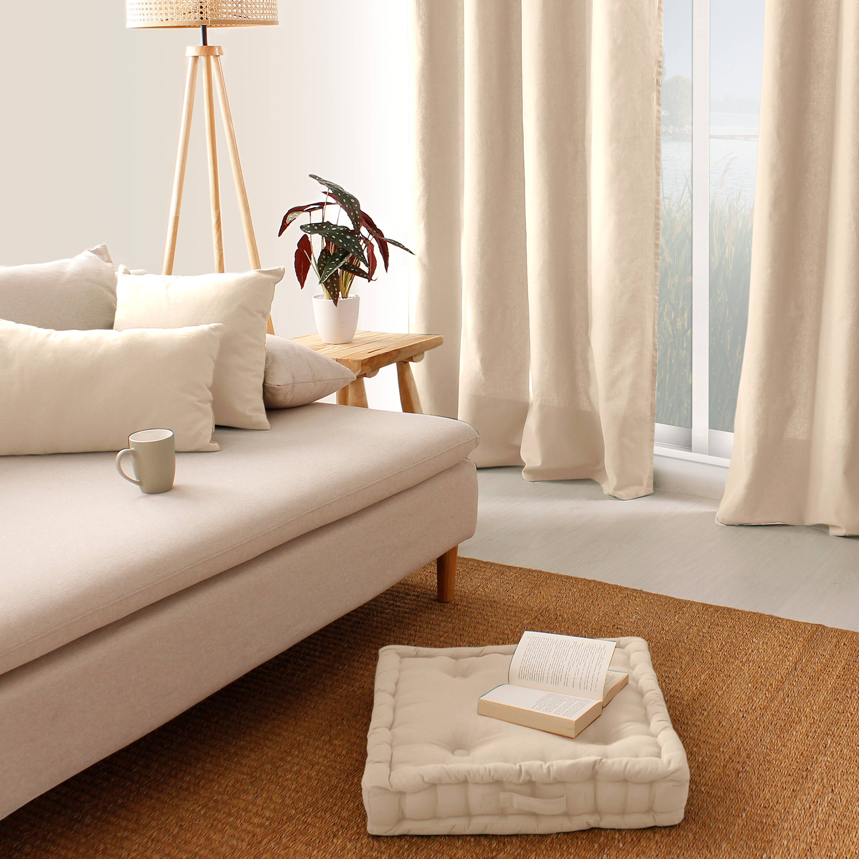 DECOSTARS - CmaDECO - Venta al por mayor Cojines de suelo - Cojín de suelo con asa, 50x50 cm, colección PANAMA35