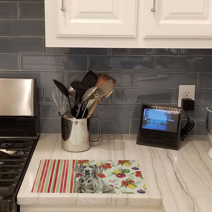 Weimaraner Vegetables Cutting Board WDK8447 for wholesale by Caroline's Treasures