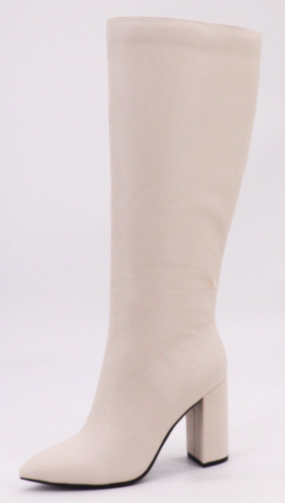 Mars Sky Shoes Wholesale - Wholesale Booties - Women's - Bamboo BELLFLEUR-18 Women Block Heel Pointed Toe Plai Knee High Boots-12 Pairs Pack-20.752