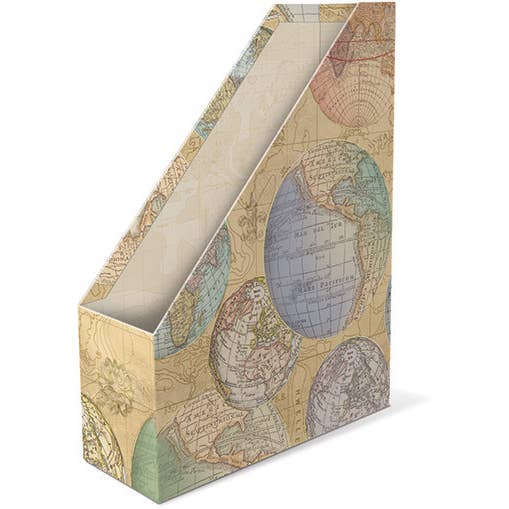 Punch Studio Punch Studio Magazine Holder-GLOBES for wholesale by Punch Studio