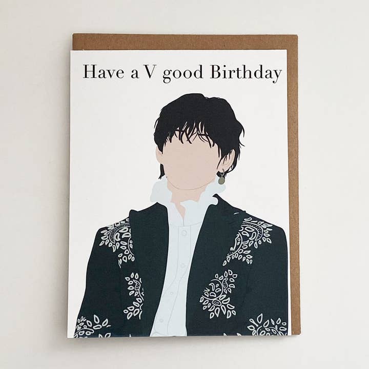 V BTS Card | BTS Card | Have a V Good Birthday Card for wholesale by Smar Art