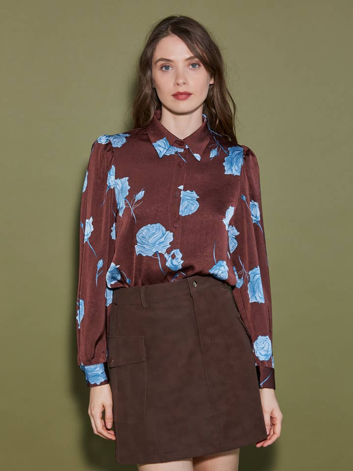 Floral print shirt for wholesale by ELLI WHITE