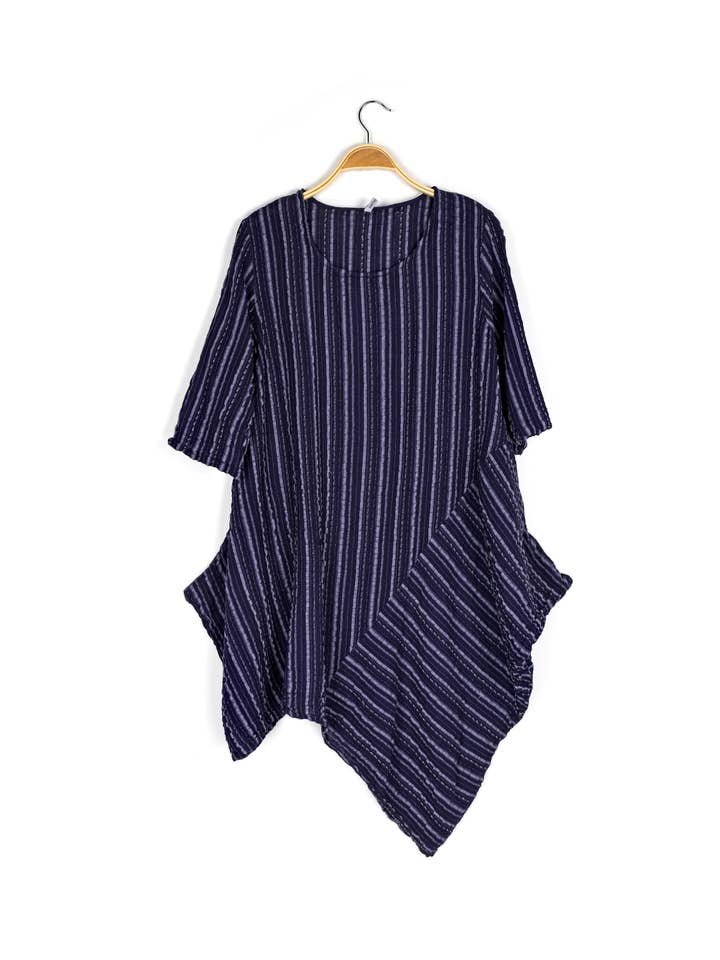 Nusantara Inc. - Wholesale Dress - Women's - Cotton Stripe Dress-06554 (S/M, L/X)