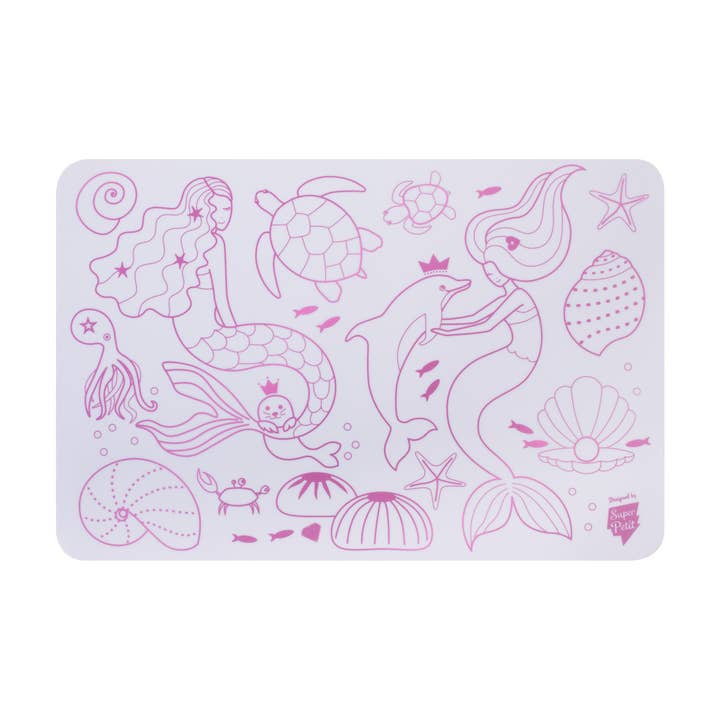 SuperPetit - Wholesale Coloring Mat - Kids & Baby - Nomad coloring: Mini Playmat SIRENE - 4 markers included5