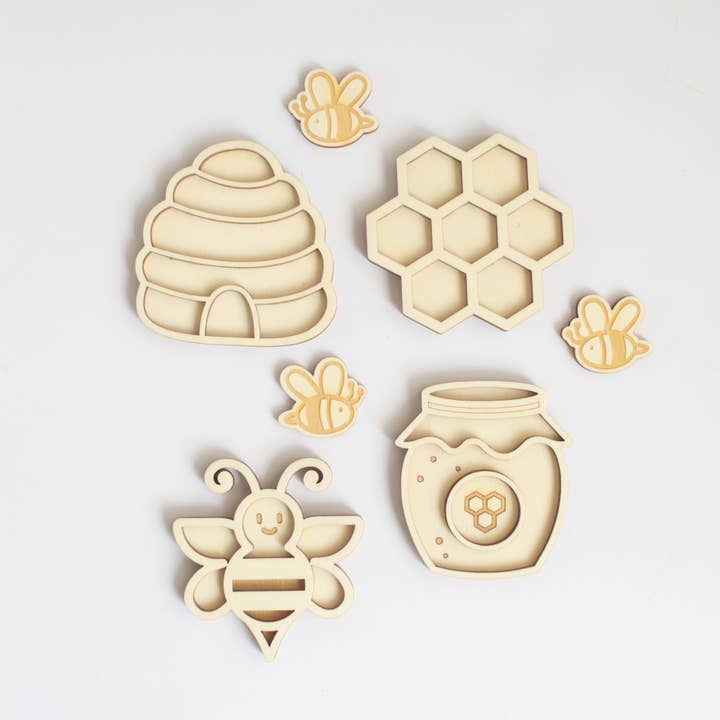 Play Tray Mini Set - The Honeybee Set of 4 for wholesale by Studio de Rijk