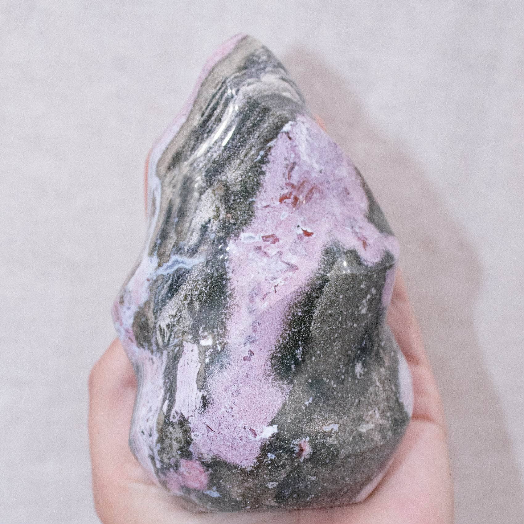 Tiny Rituals - Wholesale Spiritual Stone/Crystal - Ocean Jasper Flame - AAA Premium Quality25