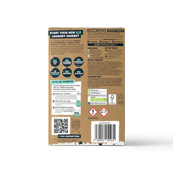 Ecoegg – wholesale Laundry detergent powder/pods – Ecoegg Laundry Starter Kit 50 Tropical Breeze1