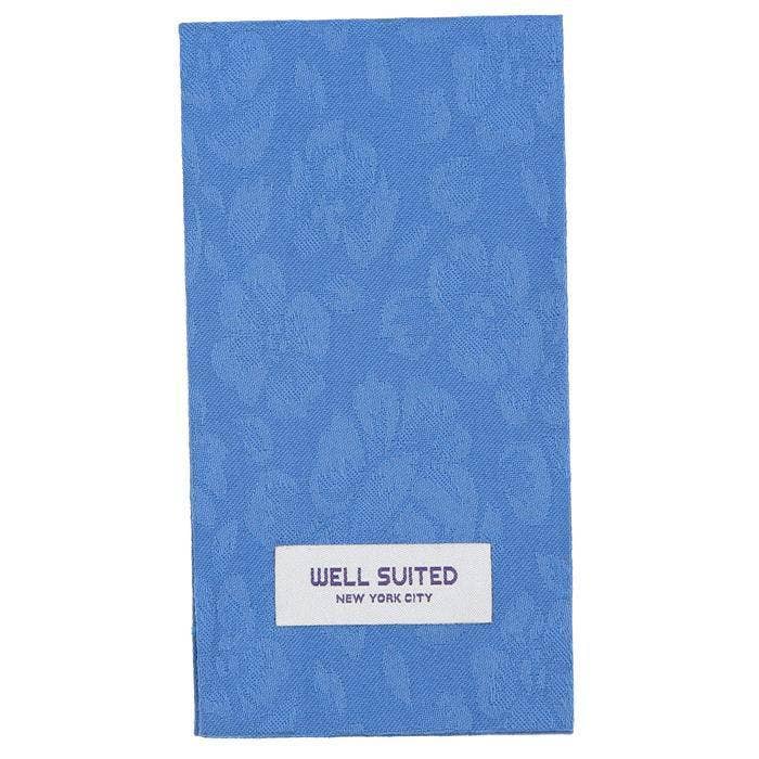 Jacquard Royal Blue Straight Fold Pocket Square for wholesale by Well Suited NYC